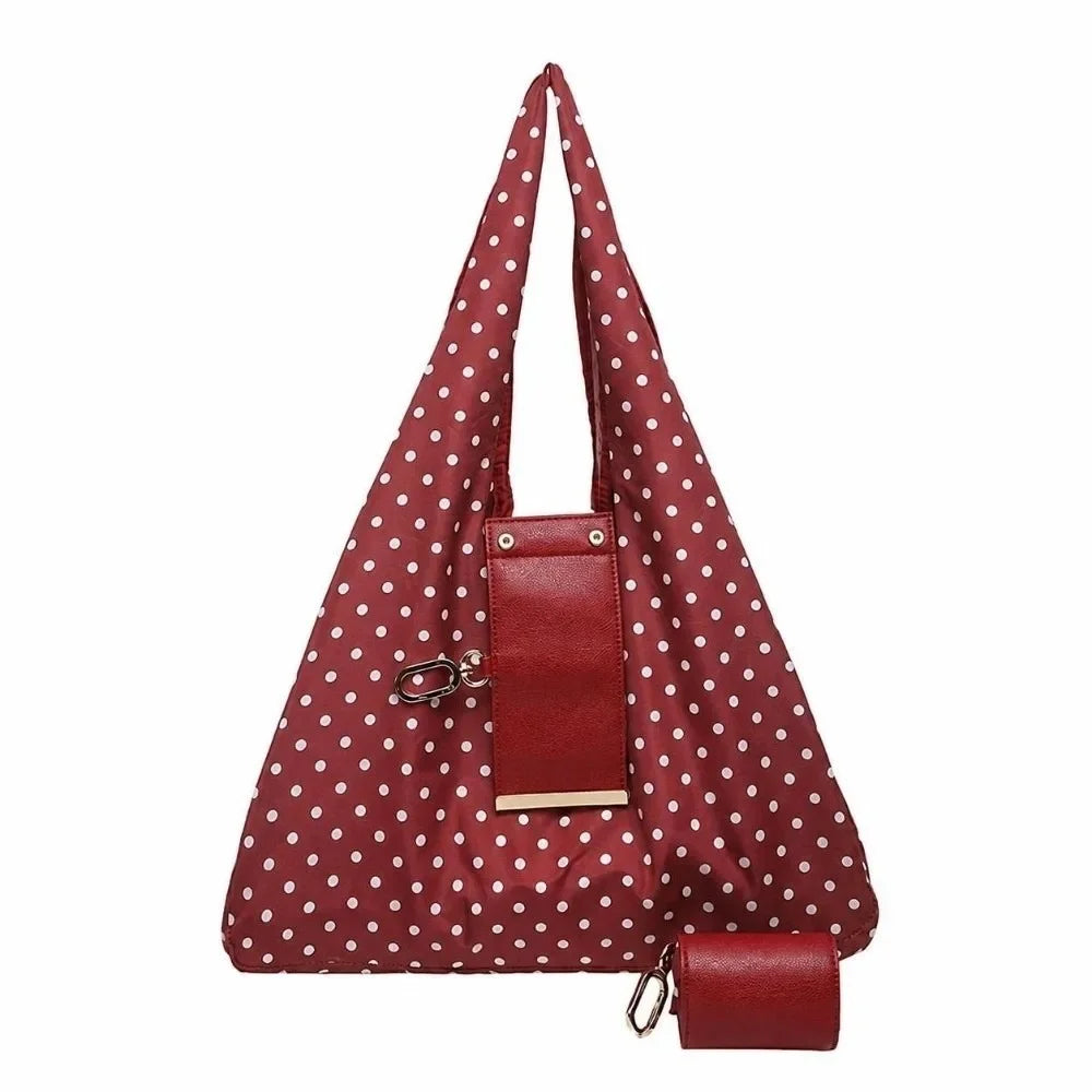 Składana torba na zakupy wielokrotnego użytku z brelokiem